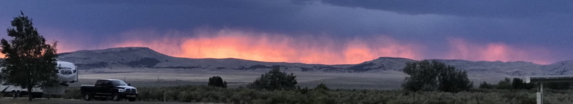 Rainy sunset at Curlew National Grassland, Idaho